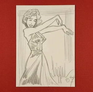 5-09-07 PWE . 2007 marilyn monroe original on card sketch art by paul shipper . - Picture 1 of 2