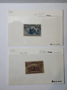 Scott # 230 & 231 Briefmarken Columbian Exposition 1893 postfrisch - Bild 1 von 3