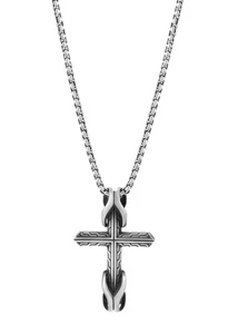 Collana con ciondolo croce catena classica JOHN HARDY Asli in argento sterling 24" - Foto 1 di 3