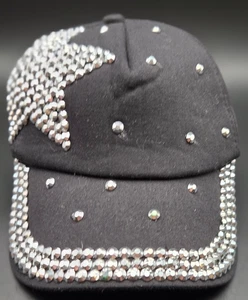 Bejeweled Star schwarze Damen Ballcap gebraucht sehr gepflegt One Owner One Size - Bild 1 von 6