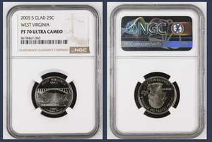 2005-S Proof State Quarter, W. Virginia,  PF70 Ultra Cameo NGC *FRESH SLAB* - Picture 1 of 1