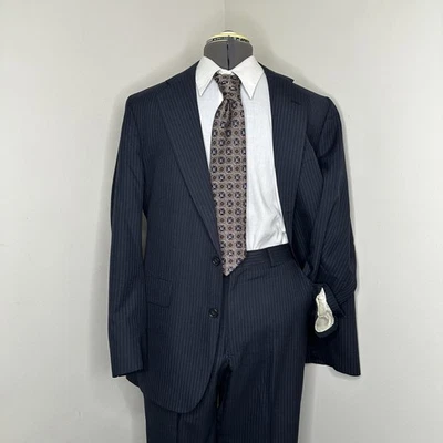 Palm Beach Mens 40R Suit 38x32 2 Piece Blazer Sport Coat Jacket Navy Blue USA - Image 1 of 4