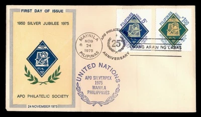 DR WHO 1975 FILIPINAS FDC JUBILEO DE PLATA APO SOCIEDAD FILATÉLICA w908 Foto 1 de 2