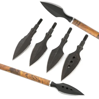 Traditional Broadheads Arrowhead Screw Tip Point Archery Arrows Crossbow Hunting - Image 1 of 4