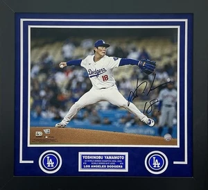 Foto autografiada firmada por Yoshinobu Yamamoto de los Dodgers 16x20 enmarcada personalizada fanáticos - Imagen 1 de 1