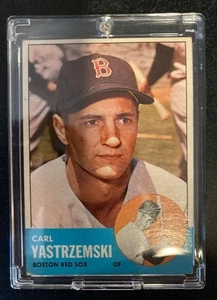 1963 Topps #115 Carl Yastrzemski Boston Red Sox Hall of Fame - Picture 1 of 2