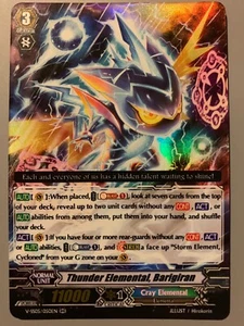 CARDFIGHT VANGUARD THUNDER ELEMENTAL BARIGIRAN (CRAY ELEMENTAL) V-SS05/050EN RR - Picture 1 of 6