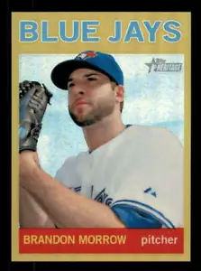2013 Topps Heritage Chrome Gold Refractor #HC-79 Brandon Morrow Blue Jays 2/5 - Picture 1 of 2