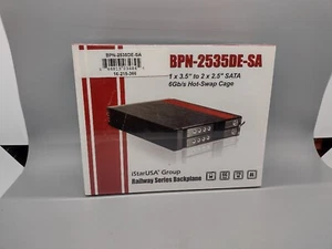 iStarUSA 1 x 3.5" to 2 x 2.5" SATA I/II/III 6.0 Gb/s Hot-Swap BPN-2535DE-SA NEW - Afbeelding 1 van 6