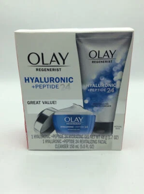 Paquete de 24 dúos Olay Regenerist hialurónico + péptido calma la sequedad 5/1,7 oz Foto 1 de 3