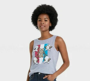 Women's The Golden Girls 'Go for Gold' Graphic Tank Top - Various Sizes - S168 - Picture 1 of 4