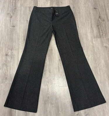 Pantalones de vestir para mujer Bebe a rayas de pierna ancha talla 10 Foto 1 de 4