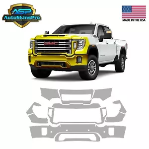 Precut Paint Protection Film (PPF) for 2020-2023 GMC Sierra HD Partial Front - Picture 1 of 6