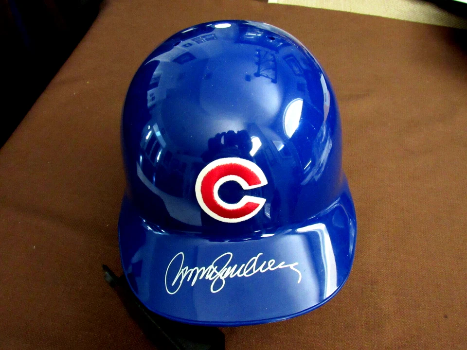 RYNE SANDBERG CHICAGO CUBS HOF SIGNED AUTO VINTAGE ABC PRO HELMET JSA BEAUTY - Image 1 of 4