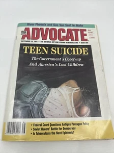 Advocate September 1991 LGBTQ Teen Suicide Gus Van Sant Cheryl Dunye Dear John - Picture 1 of 24