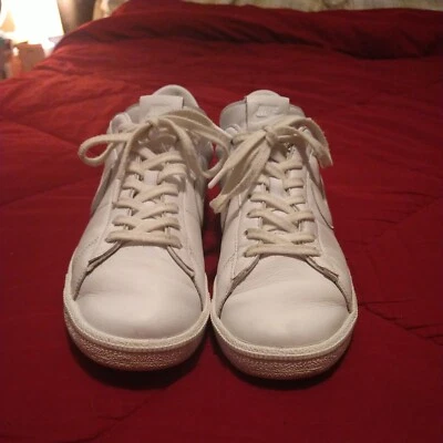 Comme des Garcons Nike Tennis Classic SP CDG White Leather Sneakers 8.5 AUTH - Image 1 of 4