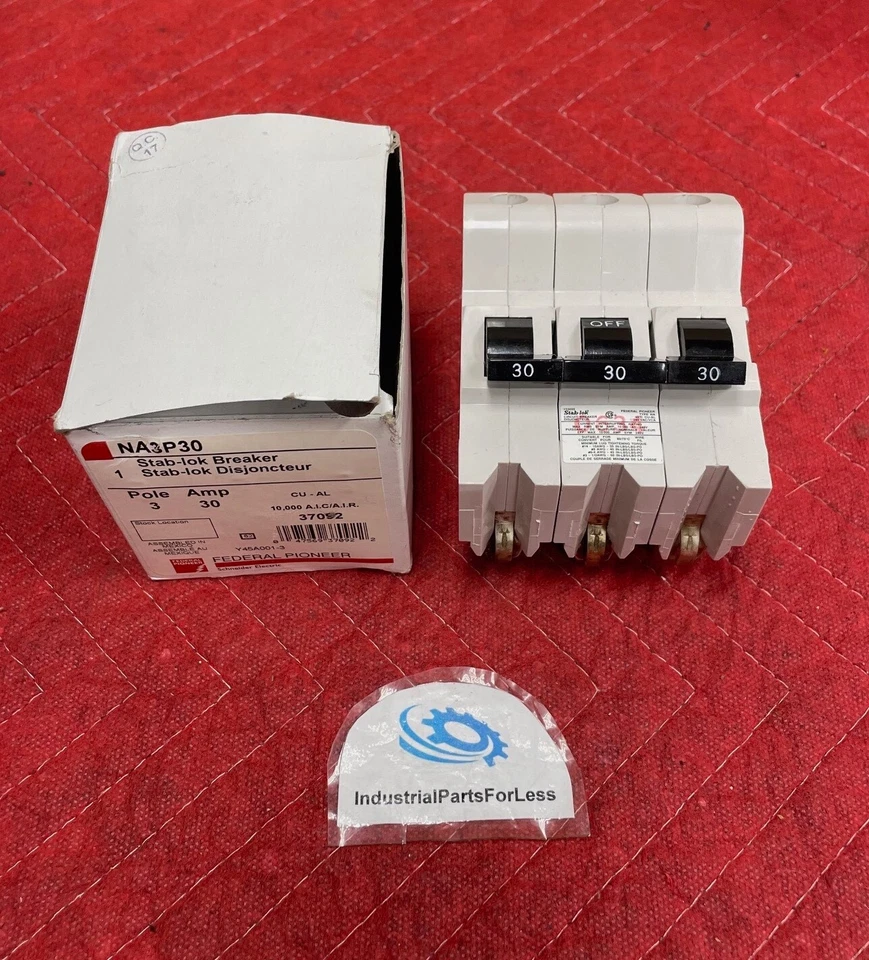 Free Shipping. Brand NEW Federal NA3P30 3 pole 30amp Stab-lok Breaker. Push-in - Image 1 of 1