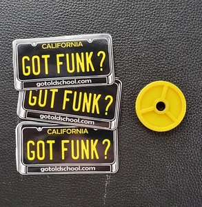 CALIFORNIA GOT FUNK? STICKER ONLY BLACK 3" × 1 1/2 WEATHER PROOF - Picture 1 of 3