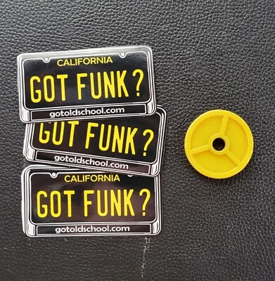 CALIFORNIA GOT FUNK? STICKER ONLY BLACK 3" × 1 1/2 WEATHER PROOF - Image 1 of 3