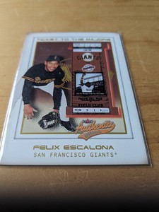 2002 (DEVIL RAYS) Fleer Authentix Second Row #170 Felix Escalona TM 178/250 MT