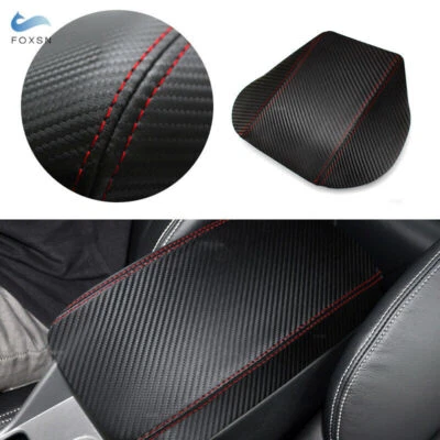 For 2012-2015 Honda Civic 9th Gen Carbon Texture Leather Center Armrest Cover - Изображение 1 из 4