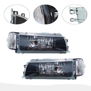 For Toyota Corolla 1988-1992 AE92-E90-EE90 Pair Headlights Headlamps Assy LH&RH - Picture 1 of 11