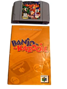 Banjo-Kazooie (Nintendo 64, 1998) Cartridge w/ Manual. Authentic, Tested - Picture 1 of 5