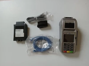 FIRST DATA FD130 Credit Card Reader w/Paper Roll & Cables untested as is - Picture 1 of 4