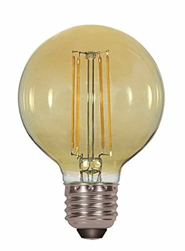 Satco S9584 4.5W G25 LED Amber Medium Base 2200K 380 lm 120V Light Bulb - Image 1 of 1