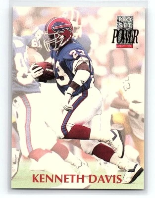 1992 Pro Set Power Kenneth Davis Buffalo Bills #220 - Image 1 of 2