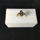 9ct Gold Ring with Single Diamond and Lavender Amethyst (J) #918