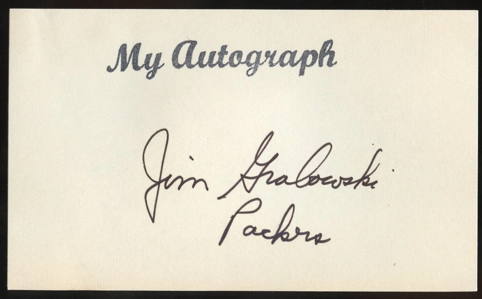 Jim Grabowski signed autograph 3x5 card Half Back Green Bay Packers F095 - Image 1 of 1
