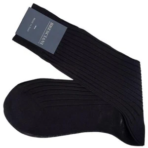 Bresciani Classic Ribbed Mercerised Fine Cotton Mens Socks - Bild 1 von 10