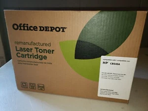 OFFICE DEPOT REMANUFACTURED LASER TONER CARTRIDGE HP CB540A BLACK - Picture 1 of 1