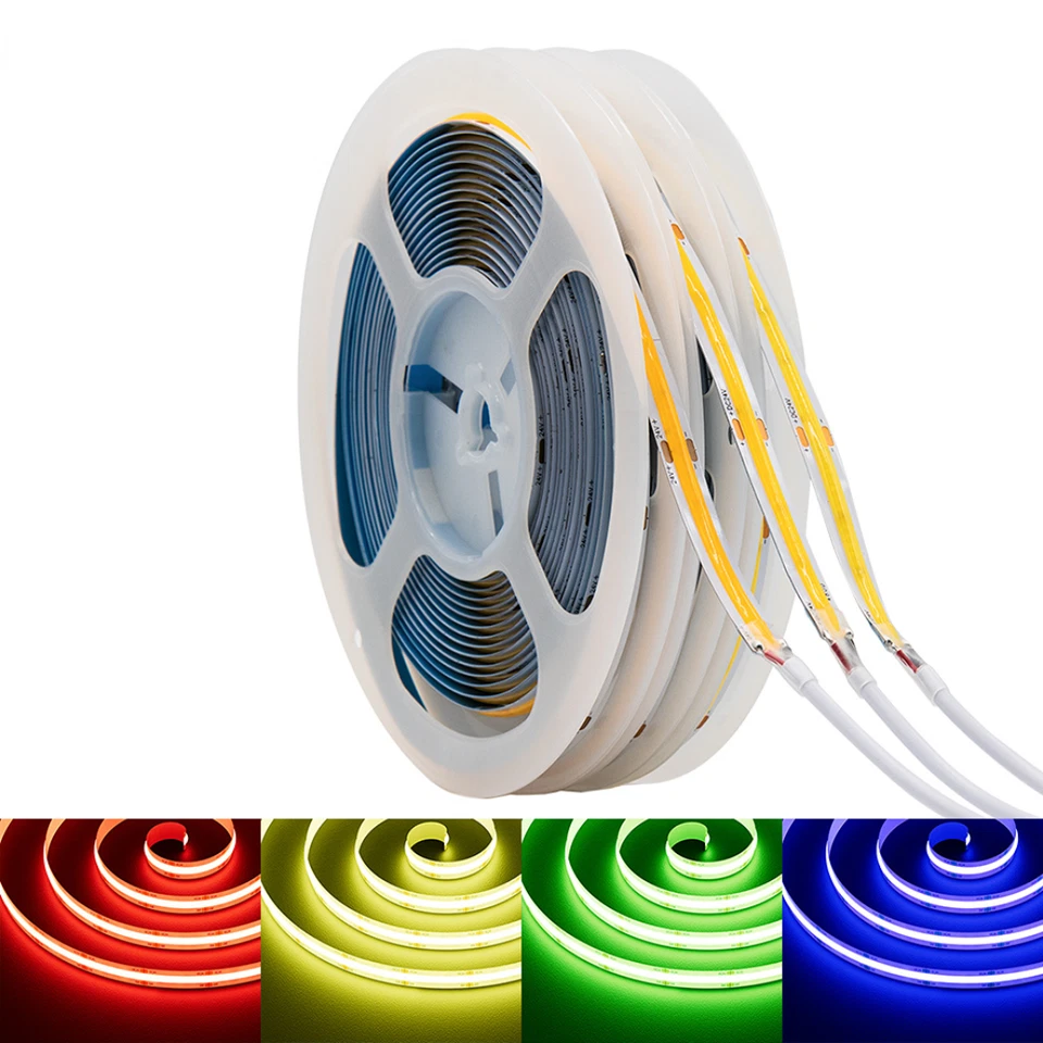 DC12V 24V COB LED Strip High Density 320/480LEDs/m Dimmable Led Lights for Decor - Image 1 of 4