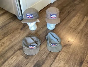 4 VINTAGE MOBIL GAS OIL PEGASUS SERVICE STATION ATTENDANT'S HAT CAP FREE SHIP - Picture 1 of 18