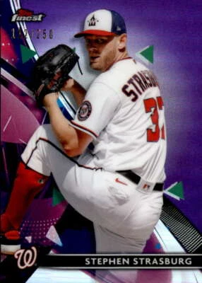 2021 Topps Finest Holo Purple #51 STEPHEN STRASBURG  /250 Washington Nationals  - Image 1 of 2