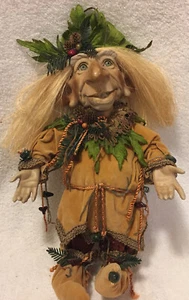 Mark Roberts Collection 13"" Goblin Troll Fairy Paglia Caduta Capelli Bambola - Foto 1 di 9