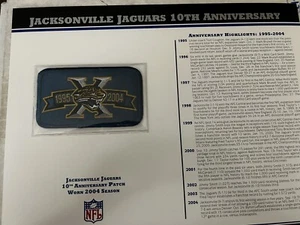 NFL 10th Anniversary Jacksonville Jaguars PATCH CARD Willabee & Ward - Picture 1 of 2