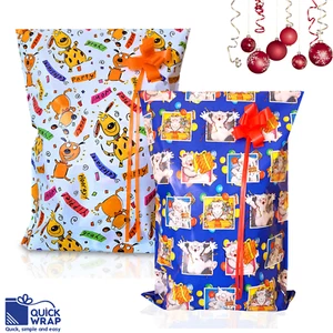 Quick Wrap 40 Pck MIX sizes SELF ADHESIVE Gift bag Christmas Birthday candy toy - Picture 1 of 7