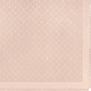 Authentic Louis Vuitton Monogram Classic Shawl Fringe Ecru Color 56.1 x 56.1 in - Picture 1 of 4