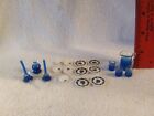 18 VTG Blue & White Dollhouse Miniatures -  Plates, Pitcher, Vase, Candle Sticks