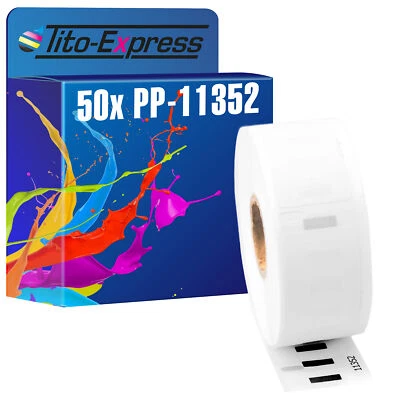 TITO-EXPRESS PROSERIE 50 Etiketten PlatinumSerie für Dymo 11352 310 320 330 Turbo 450 Duo Turbo