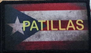 Parche bandera de Puerto Rico patillas con gancho y bucle sujetador camuflaje táctico - Imagen 1 de 1