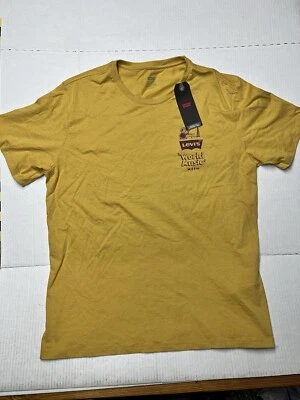 Camiseta Levi’s Hombre XL World Music Doble Lateral Estampado San Francisco Amarilla Foto 1 de 4