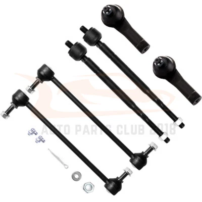 6Pcs Front Steering Sway Bar Inner Outer Tie Rod Fits 1999-2001 Honda Odyssey - Image 1 of 4