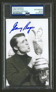 Gary Player foto firmata (PSA) PGA Tour Golf Auto 1974 British Open Championship - Foto 1 di 2