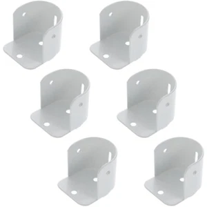 6 Pcs Curtain Rod Accessories Closet Mounting Fixture Pole Brackets - Picture 1 of 12