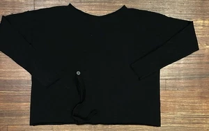 Camicia donna Sarah Pacini taglia unica oversize nera con bottoni di design - Foto 1 di 8