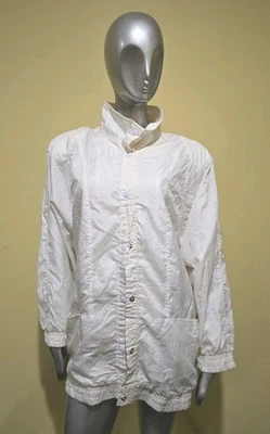 Vintage Spencer Douglas Windbreaker Jacket Men’s Size Medium White Snap-Up - Image 1 of 4